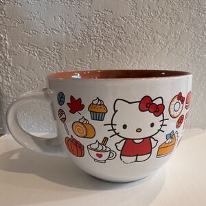 Sanrio Hello Kitty Ramen Pho Bowl 24 oz Ceramic Fall‎ Theme Pumpkin No Spoon